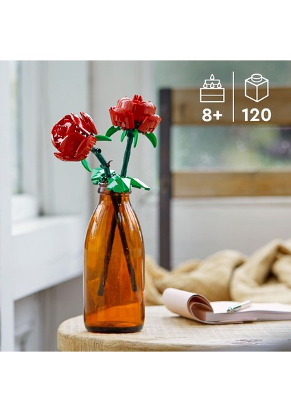 LEGO Icons Gül 40460 - Dekoratif, Koleksiyonluk ve Sergilenebilir Çiçek Modeli Yapım Seti (120 Parça) modelleri