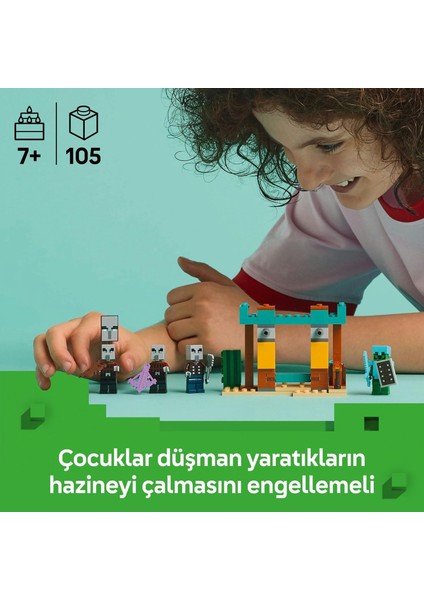 LEGO Minecraft Serseri Köylü Çöl Devriyesi 21267 – 7 Yaş ve Üzeri Kız ve Erkek Çocuklar Için Pillager, Vindicatör ve Kaktüs Şövalyesi Içeren Oyuncak Yapım Seti, Rol Yapma Oyunu Doğum Günü Hediyesi fırsatları
