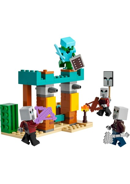 LEGO Minecraft Serseri Köylü Çöl Devriyesi 21267 – 7 Yaş ve Üzeri Kız ve Erkek Çocuklar Için Pillager, Vindicatör ve Kaktüs Şövalyesi Içeren Oyuncak Yapım Seti, Rol Yapma Oyunu Doğum Günü Hediyesi indirimleri