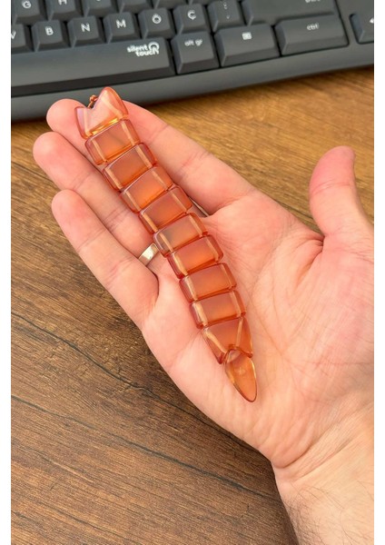 Küçük Boy Ateş Kehribar Kehribar Balık Tesbih