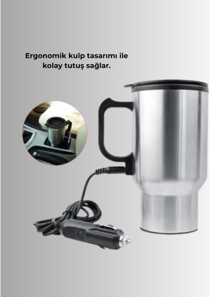 12V Çakmak Girişli Araç Içi Isıtıcı Paslanmaz Çelik Bardak modelleri