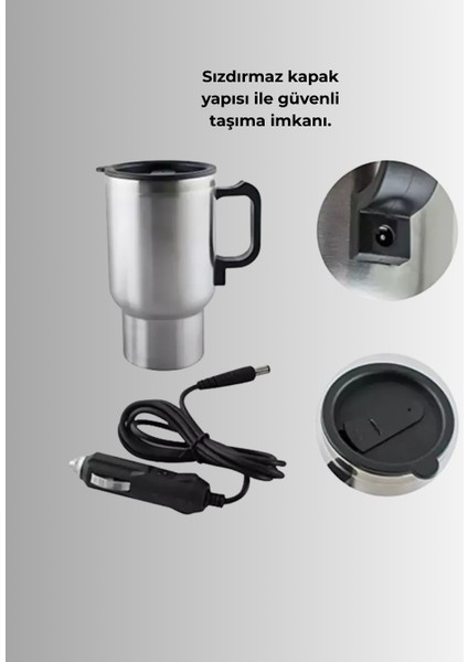 12V Çakmak Girişli Araç Içi Isıtıcı Paslanmaz Çelik Bardak fırsatları