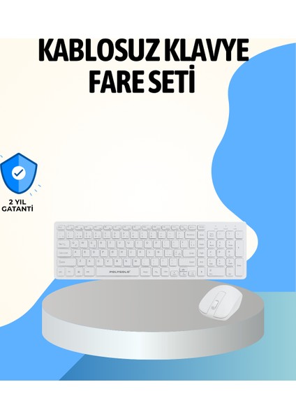 2.4 Ghz Wireless Kablosuz Klavye Mouse Seti Tv Pc Uyumlu