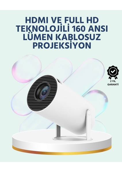 160 Ansı Lümen Parlaklığa Sahip Geniş Ekran Projeksiyon