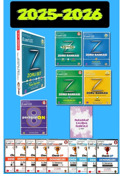 8. Sınıf Zoru Bankası Seti + Paragrafon Soru Bankası + Deneme Seti