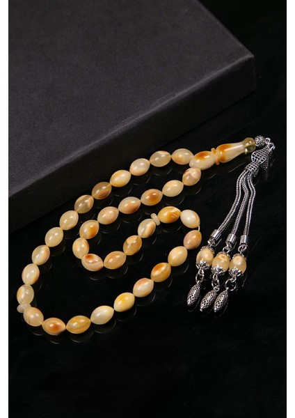 Arpa Tane Gümüş Püsküllü Kaya Damla Kehribar Tesbih fırsatları