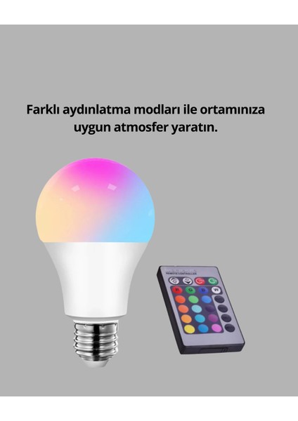 Rgb Uzaktan Kumandalı LED Ampul 16 Renk Dekoratif Aydınlatma fiyatları