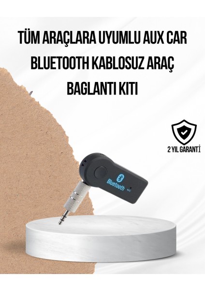 Araç Içi Bluetooth Aux Adaptörü ve Telefon Görüşme Cihazı