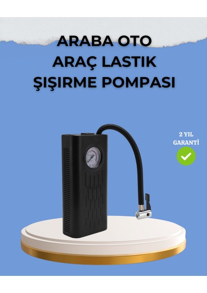 Çok Fonksiyonlu Dijital Gösterge Elektrikli Lastik Pompası