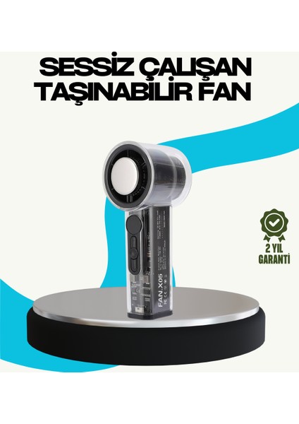 Sessiz Çalışan Taşınabilir Fan | USB Şarjlı ve Kompakt Tasarım