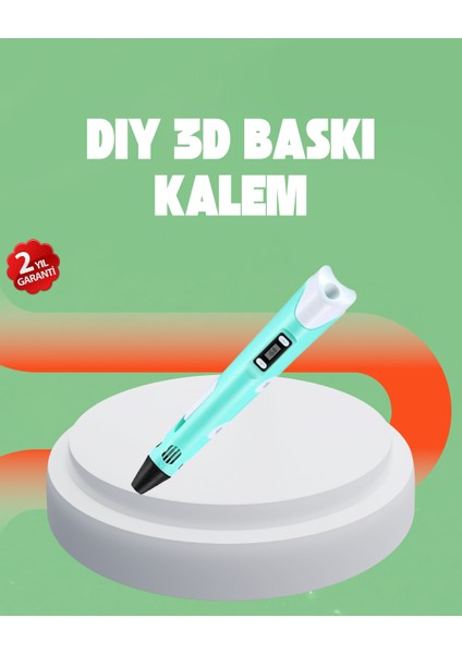 Üç Boyutlu 3D Yazıcı Kalem Abs ve Pla Uyumlu