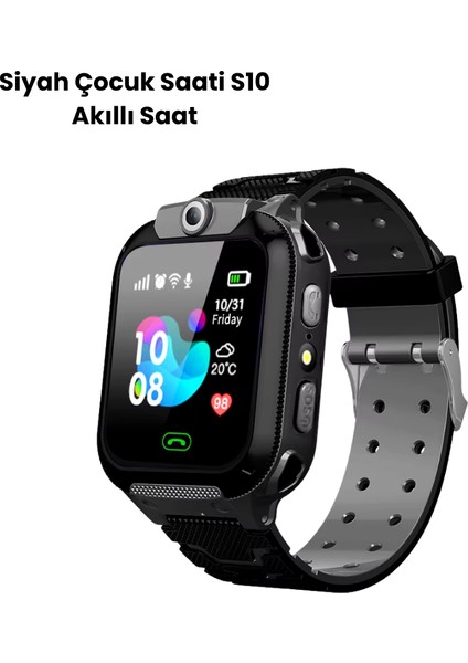 S10 Akıllı Çocuk Saati Siyah