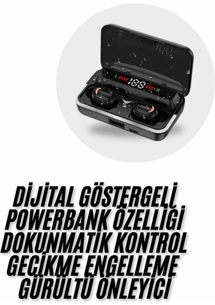 Bluetooth Kulaklık Dijital Şarj Göstergeli Powerbankli Bass Özellikli Kablosuz Kulakiçi 5.1 Mik fiyatları