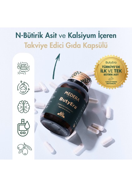 N-Bütirik Asit ve Kalsiyum İçeren Takviye Edici Gıda (Postbiyotik)