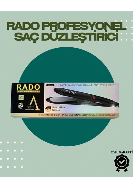 Rado RD-446 – Titanyum Seramik, 2.5 Metre Kablo, Hızlı Isınan Saç Düzleştirici