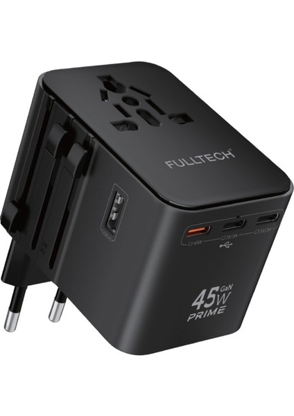 Universal Seyahat Priz Dönüştürücü Adaptör, 45W Şarj Cihazı, 2x USB Girişi, 3x Type-C Girişi, Uluslararası Güç Adaptörü, Tr, Us, Uk, Eu, Au Evrensel Uyum fiyatları