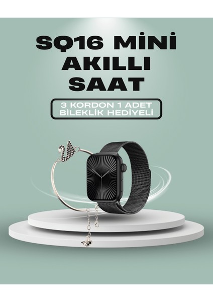 Sq-16 Mini Series 10 Akıllı Saat – 3 Kordon + Hediye Bileklik