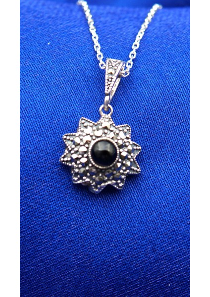 925 Ayar Kadın Oltu Taşı Kadın Kolye SK000110 fiyatları