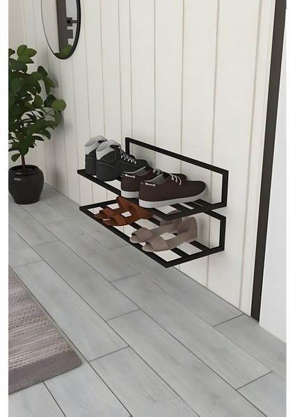 Duvar Montajlı Metal Ayakkabılık 2 Parçalı Ayakkabı Düzenleyici Antre & Hol Toparlayıcı 22X70X20 cm fiyatları