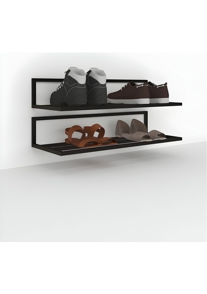 Duvar Montajlı Metal Ayakkabılık 2 Parçalı Ayakkabı Düzenleyici Antre & Hol Toparlayıcı 22X70X20 cm modelleri