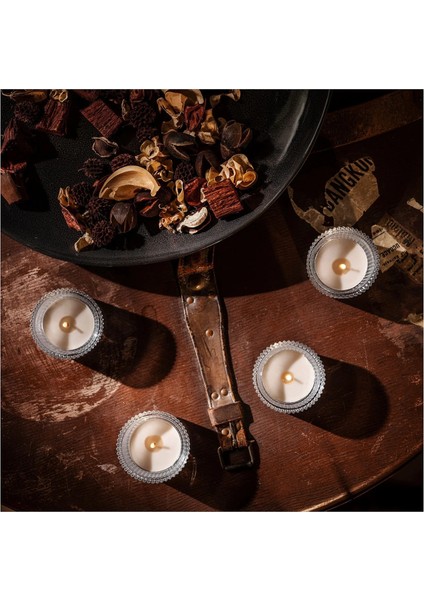 Glanslınd Kokulu Tealight Mum Bej 3.5 Saat 30 Adet Dumanlı Vanilya ve Karamel fırsatları