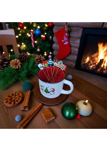 Yeni Yıl 6'lı Mini Çay Kaşığı fırsatları
