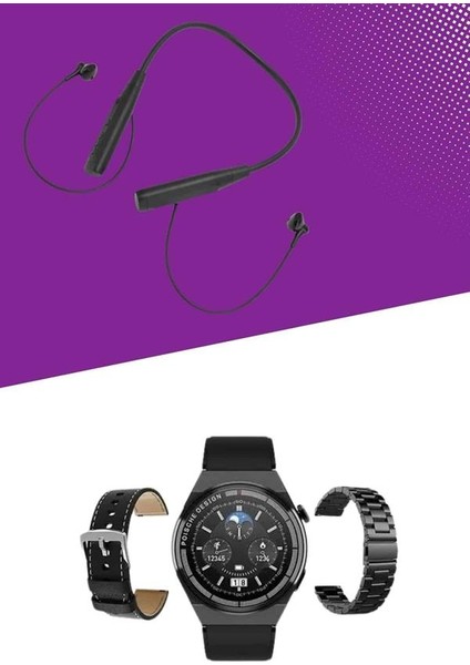 Alarm ve Titreşim Özellikli Akıllı Saat ve Mikrofonlu Kablolu Bluetooth Kulaklık 60 Saat fırsatları