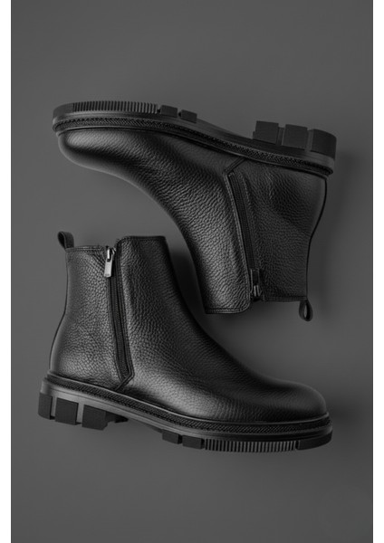 Chelsey Hakiki Deri Çift Fermuarlı Erkek Kışlık Bot modelleri