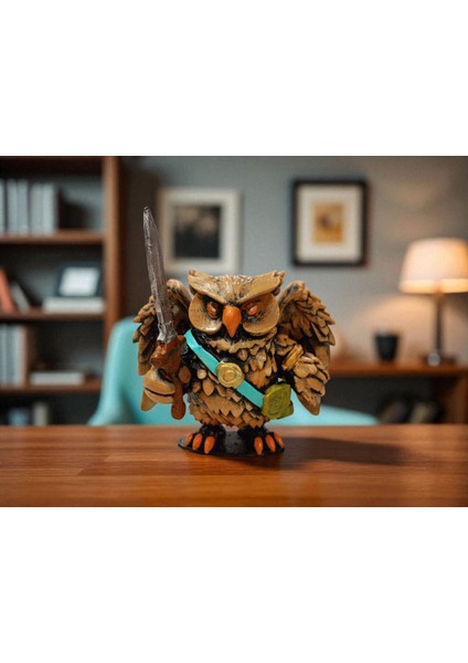 Warrior (Savaşçı) 3D Figür Baykuş - Mysterious Owls - 003