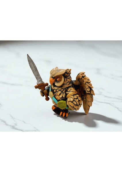 Warrior (Savaşçı) 3D Figür Baykuş - Mysterious Owls - 003 fırsatları