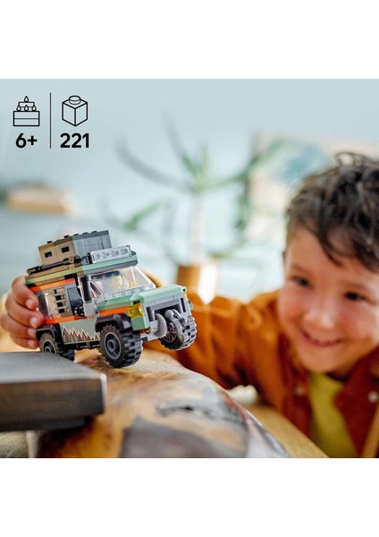 LEGO City 4x4 Arazi Dağ Arabası 60447-6 Yaş ve Üzeri Çocuklar Için Yaratıcı Oyuncak Yapım Seti, Doğum Günü Hediyesi (221 Parça) fırsatları