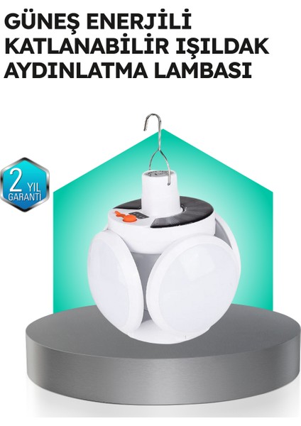 Pratik Katlanabilir Solar LED Aydınlatma Lambası