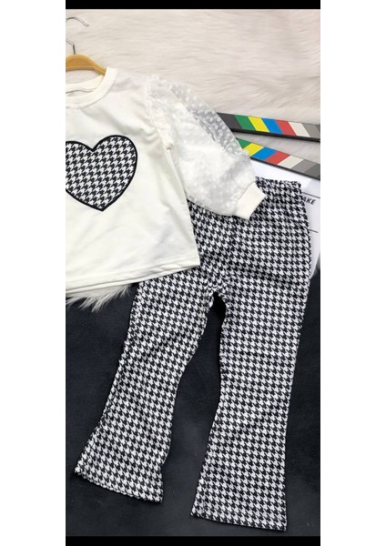 Kız Çocuk Kalp Aplike Ikili Takım - %100 Pamuklu indirimleri