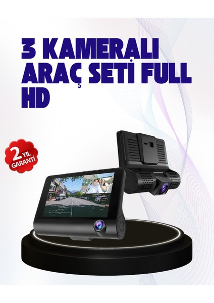 170° Geniş Açılı Araç Kamerası – 4.0” IPS Ekranlı Full Hd Dvr