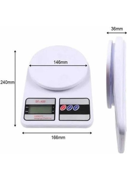 Mutfak Tartısı Dijital Göstergeli Hassas Tartı 10 kg Kapasiteli modelleri