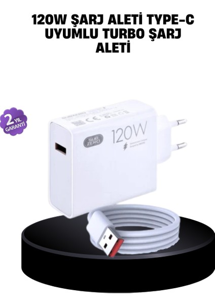 120W Mi Turbo Destekli Hızlı Şarj Cihazı Type-C Uyumlu Akım Korumalı