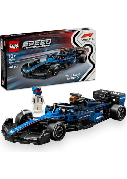 LEGO Speed Champions Williams Racing FW46 F1 Yarış Arabası 77249 – 10 Yaş ve Üzeri Kız ve Erkek Çocukları ile Yetişkin Motorseverler Için Sürücü Minifigürü Içeren Yapım ve Sergileme Seti (263 Parça)