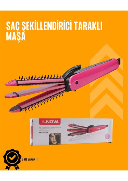 Fön Işlemine Uyumlu Sabitleyici Saç Tarağı