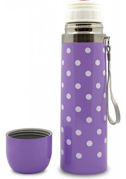 Sema Baby Puantiyeli Bebek Termosu 500 ml - Mor