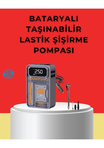 Hızlı Şişirme Güçlü Motorlu 150 Psı Araba Lastik Pompası