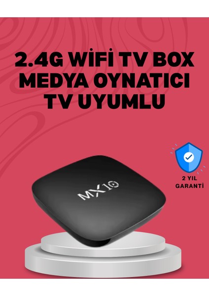4K UHD Android Medya Oynatıcı 8 GB Hafıza 2 GB Ram Wi-Fi Destekli