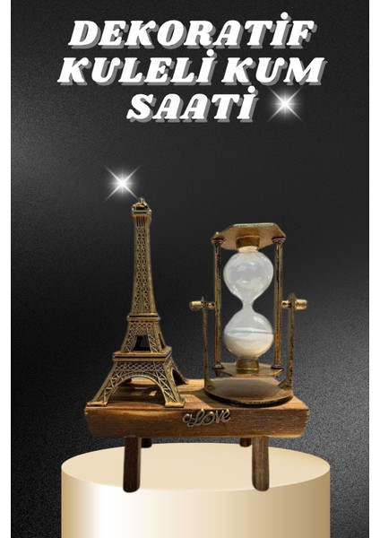 Bestonly Masa Biblosu Dekoratif Süs Kum Saati Eyfel Kulesi Hediyelik Kum Saati