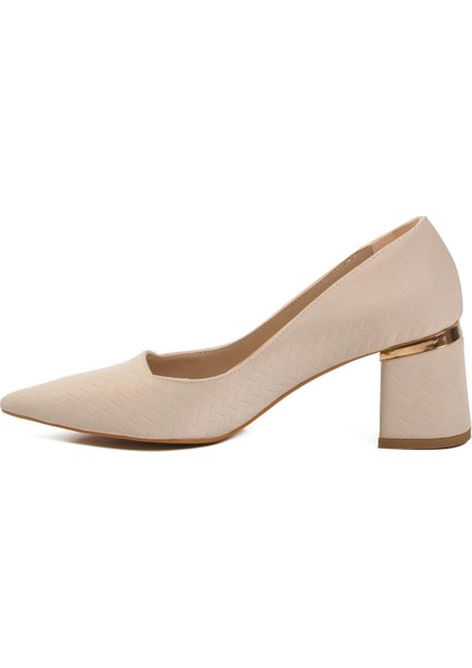 619004 Z Bej Kadın Topuklu Ayakkabı fırsatları