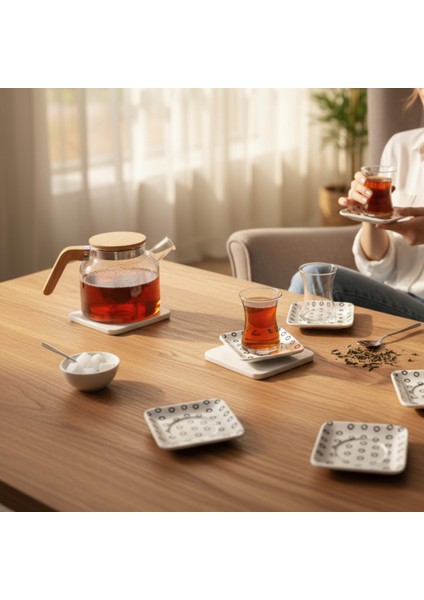 Full Keyf Cam Çay Takımı 12 Parça 6 Kişilik