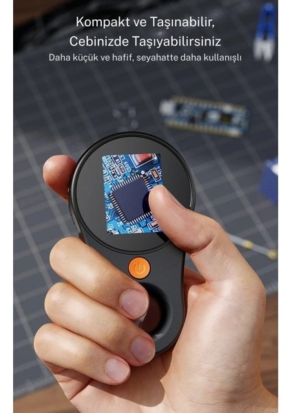 Type-c Şarjlı 2 inç Ekranlı 8 Ledli 500x Dijital Mini Mikroskop modelleri