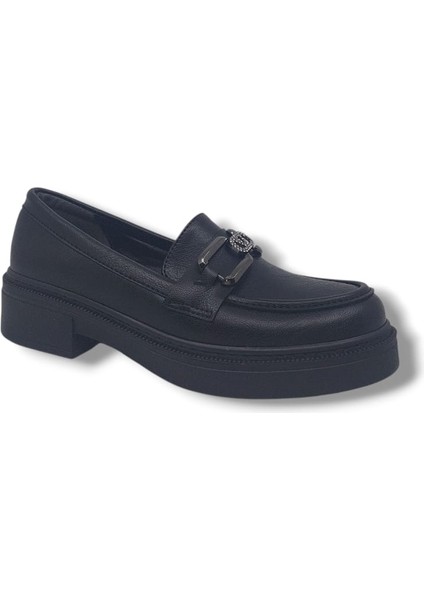 520 Kadın Siyah Tokalı Loafer Ayakkabı fiyatları