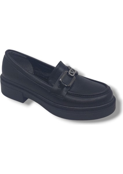 520 Kadın Siyah Tokalı Loafer Ayakkabı fırsatları