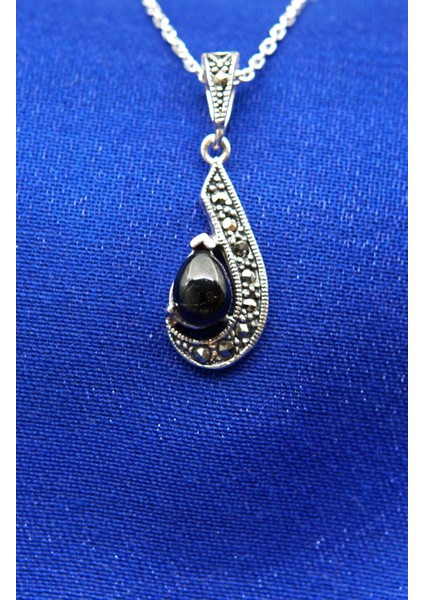 925 Ayar Kadın Oltu Taşı Kadın Kolye SK000111 fiyatları