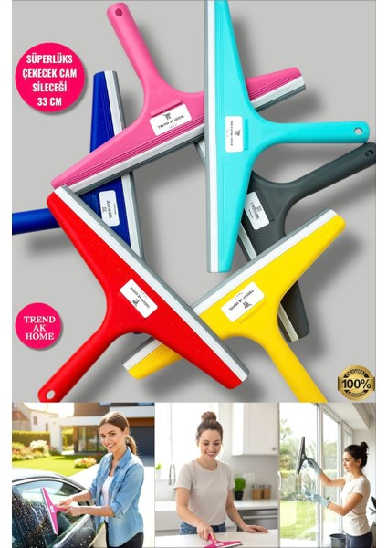 Lüks Çekecek Cam Sileceği-Aynalar,camlar,fayanslar,banyo,mutfakta,araba Vb. Alanlarda (33 cm 1 Adet)