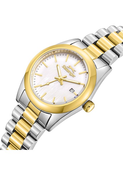 SL.09.2473.3.05 Kadın Kol Saati | Iki Renkli Çelik Şıklık ve Inci Kadran Zarafeti modelleri